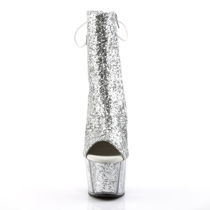 【PLEASER】ADORE-1018G プラットフォームシューズ Slv Glitter/Slv Glitter【取寄】