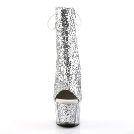 【PLEASER】ADORE-1018G プラットフォームシューズ Slv Glitter/Slv Glitter【取寄】