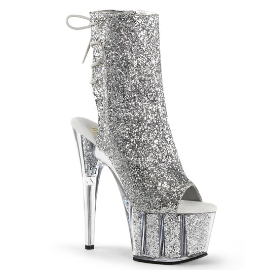 【PLEASER】ADORE-1018G プラットフォームシューズ Slv Glitter/Slv Glitter【取寄】