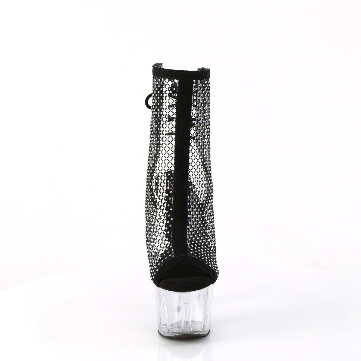 【PLEASER】ADORE-1018RM シューズ Blk Faux Suede-RS Mesh/Clr【取寄】