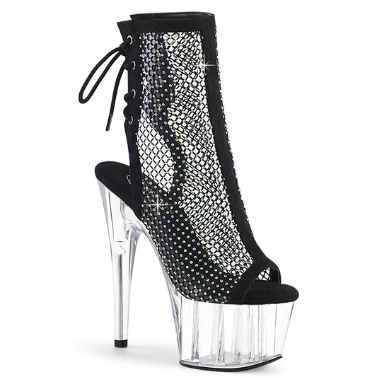 【PLEASER】ADORE-1018RM シューズ Blk Faux Suede-RS Mesh/Clr【取寄】