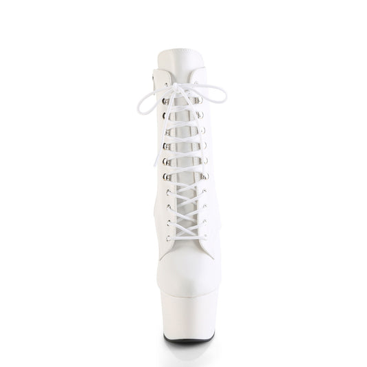 【PLEASER】ADORE-1020 シューズ Wht Faux Leather/Wht Matte【取寄】