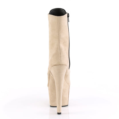 【PLEASER】ADORE-1020FS プラットフォームシューズ Beige Faux Suede/Beige Faux Suede【取寄】