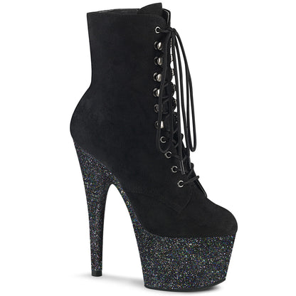 【PLEASER】ADORE-1020FSMG シューズ Blk Faux Suede/Blk Multi Mini Glitter【取寄】