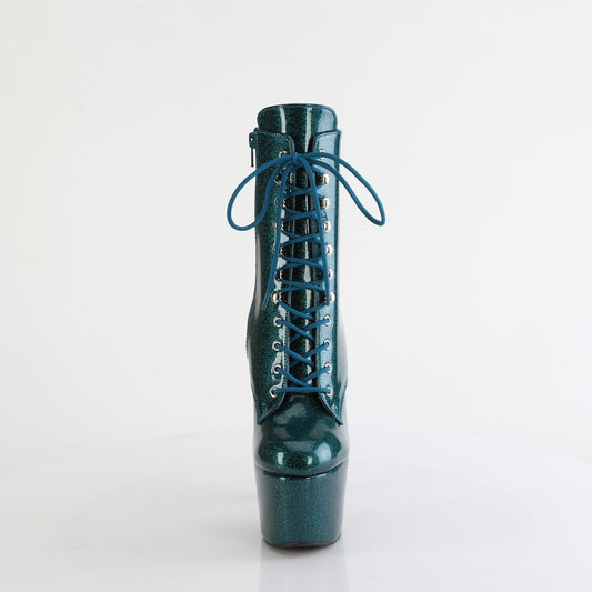 【PLEASER】ADORE-1020GP プラットフォームシューズ Teal Glitter Pat/M【取寄】
