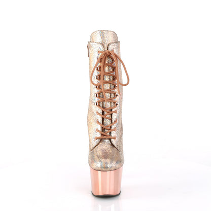 【PLEASER】ADORE-1020HM シューズ Rose Gold Holo Metallic Pu/Rose Gold Chrome【取寄】