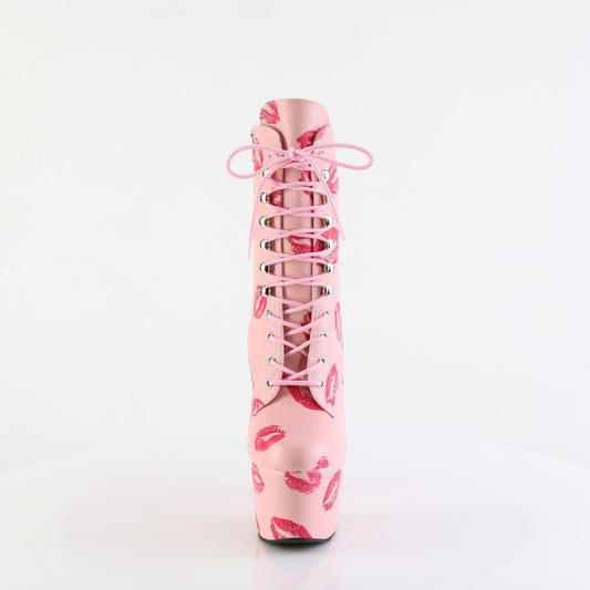 【PLEASER】ADORE-1020KISSES シューズ B. Pink Faux Leather/B. Pink Faux Leathe【取寄】