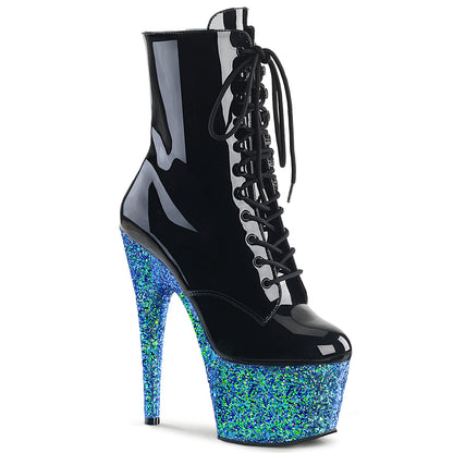 【PLEASER】ADORE-1020LG シューズ Blk Pat/Blue Multi Glitter【取寄】