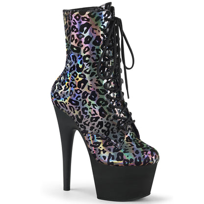【PLEASER】ADORE-1020LP シューズ Pewter Leopard Print Holo/Blk Matte【取寄】