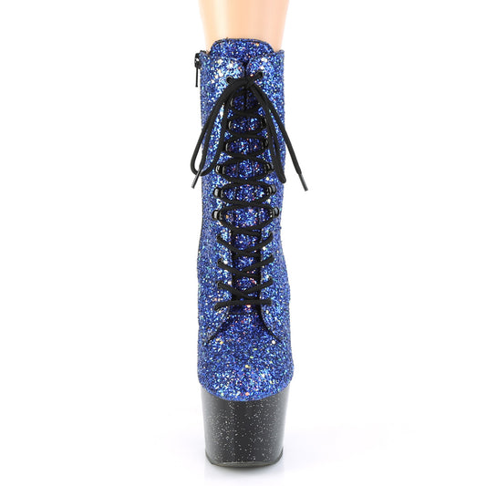 【PLEASER】ADORE-1020MG プラットフォームシューズ Blue Multi Glitter/Blk【取寄】
