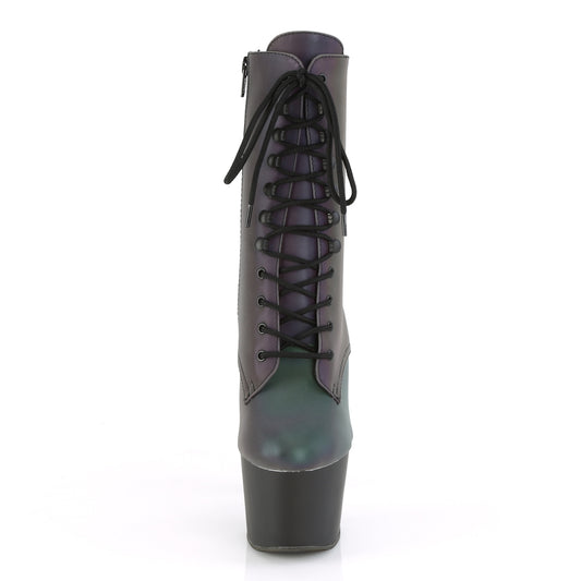 【PLEASER】ADORE-1020REFL プラットフォームシューズ Green Multi Reflective/Blk Matte【取寄】