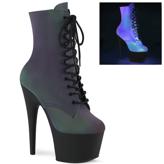 【PLEASER】ADORE-1020REFL シューズ Green Multi Reflective/Blk Matte【取寄】
