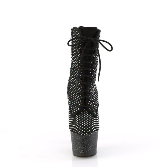 【PLEASER】ADORE-1020RM シューズ Blk Faux Suede-RS Mesh/Blk Matte【取寄】