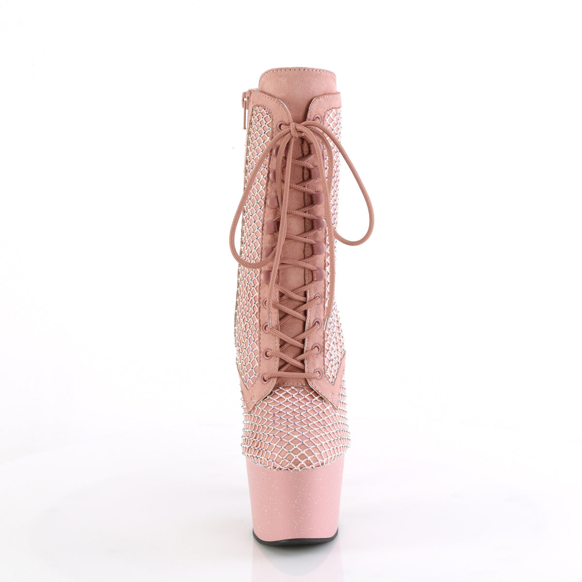 【PLEASER】ADORE-1020RM シューズ Salmon Pink Faux Suede-RS Mesh/B.Pink M.【取寄】