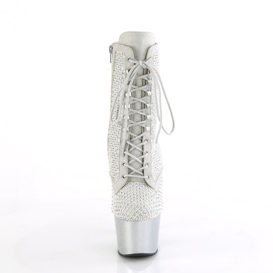 【PLEASER】ADORE-1020RM シューズ Silver Faux Sude-RS Mesh/Slv Matte【取寄】