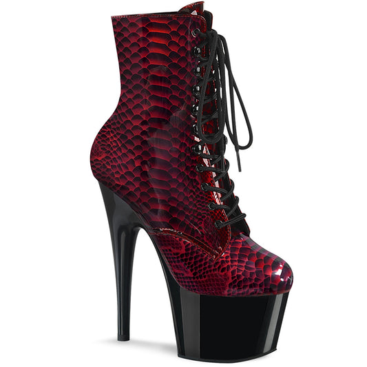 【PLEASER】ADORE-1020SP プラットフォームシューズ Red Snake Print Pat/Blk【取寄】