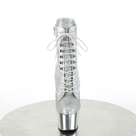 【PLEASER】ADORE-1020SQ-02 プラットフォームシューズ Slv Holo Sequins/Slv Chrome【取寄】