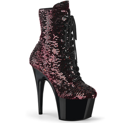 【PLEASER】ADORE-1020SQ シューズ Blk-Red Flip Sequins/Blk【取寄】