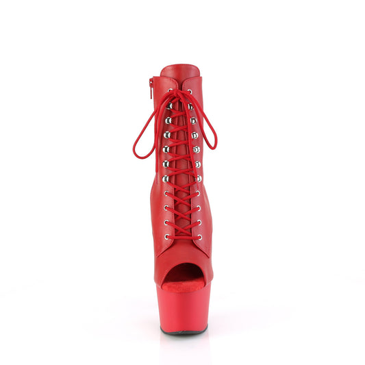 【PLEASER】ADORE-1021 プラットフォームシューズ Red Faux Le/Red Matte【取寄】