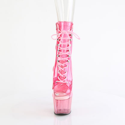 【PLEASER】ADORE-1021C-T シューズ B. Pink Translucent PVC/B.G. Pink Tinted【取寄】