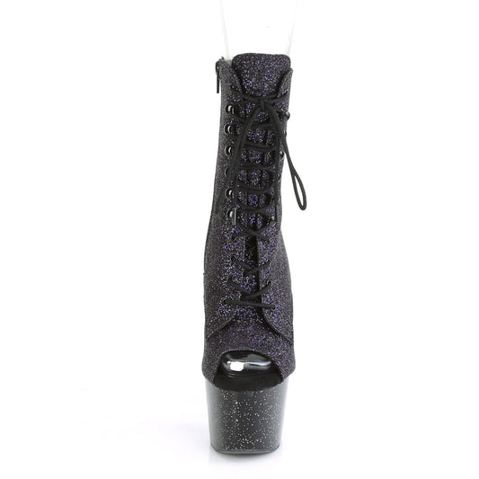 【PLEASER】ADORE-1021MG プラットフォームシューズ Purple Glitter/Blk【取寄】