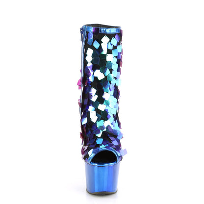 【PLEASER】ADORE-1031SSQ プラットフォームシューズ Iri.Green Sequins-R.Blue MetPu/R.BlueChrome【取寄】