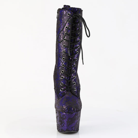 【PLEASER】ADORE-1040SPF シューズ Purple Metallic Snake Print Fabric/M【取寄】