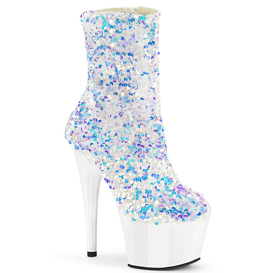 【PLEASER】ADORE-1042SQ プラットフォームシューズ Wht Multi Sequins/Wht【取寄】