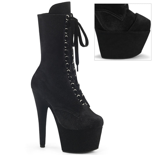 【PLEASER】ADORE-1045VEL シューズ Blk Velvet/Blk Velvet【取寄】