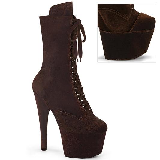 【PLEASER】ADORE-1045VEL プラットフォームシューズ Brown Velvet/M【取寄】