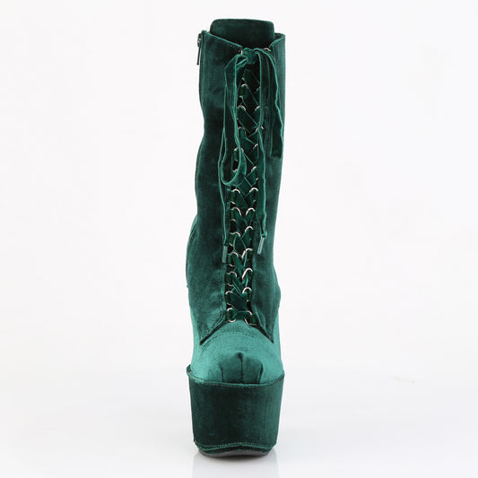 【PLEASER】ADORE-1045VEL シューズ Emerald Green Velvet/Emerald Green Velvet【取寄】