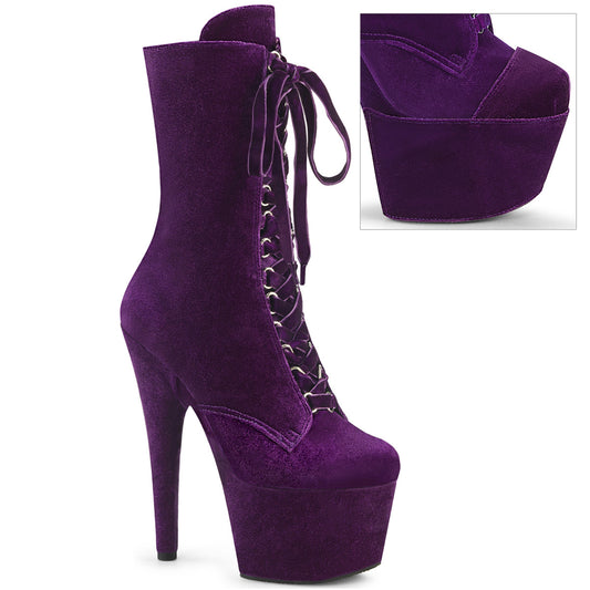 【PLEASER】ADORE-1045VEL プラットフォームシューズ Purple Velvet/Purple Velvet【取寄】