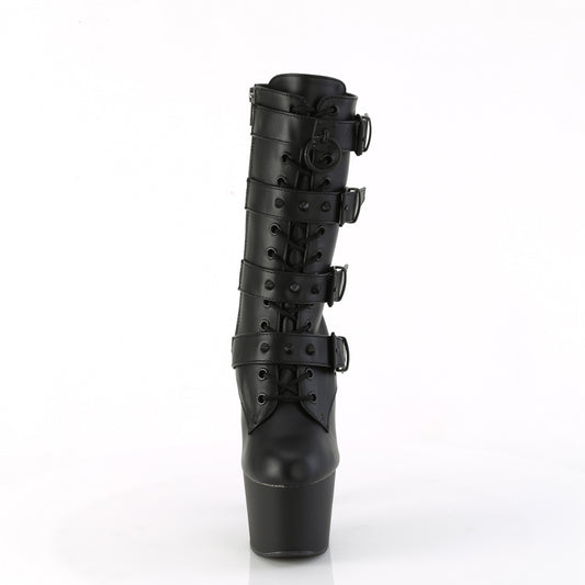 【PLEASER】ADORE-1046 シューズ Blk Faux Leather/Blk Matte【取寄】