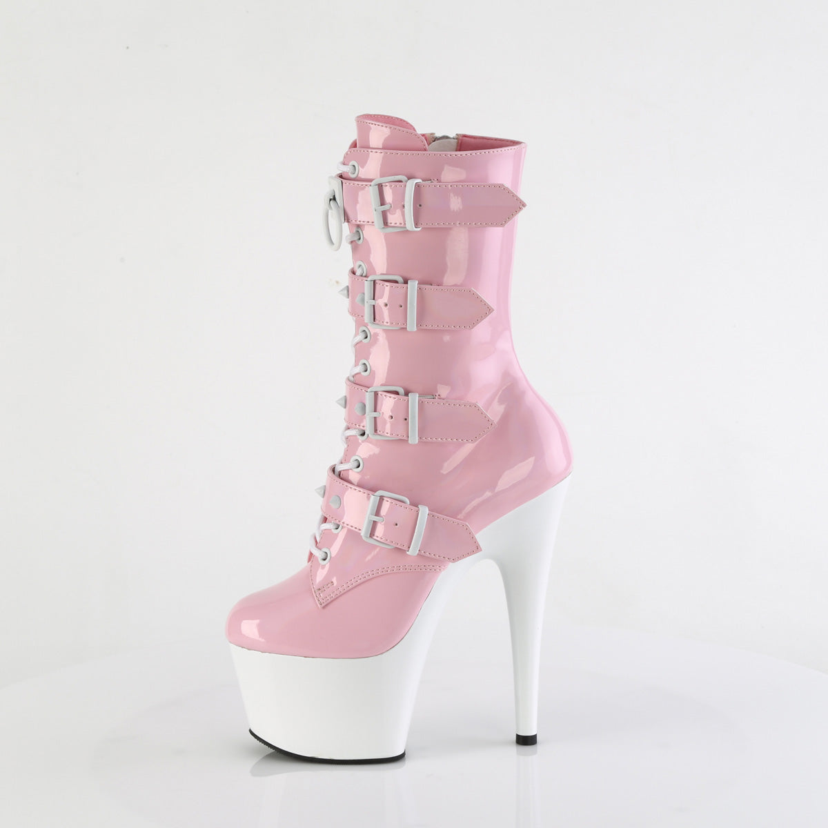 【PLEASER】ADORE-1046TT シューズ B. Pink Holo Pat/Wht【取寄】