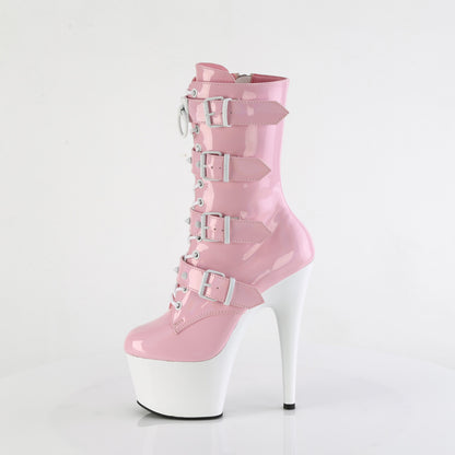 【PLEASER】ADORE-1046TT プラットフォームシューズ B. Pink Holo Pat/Wht【取寄】