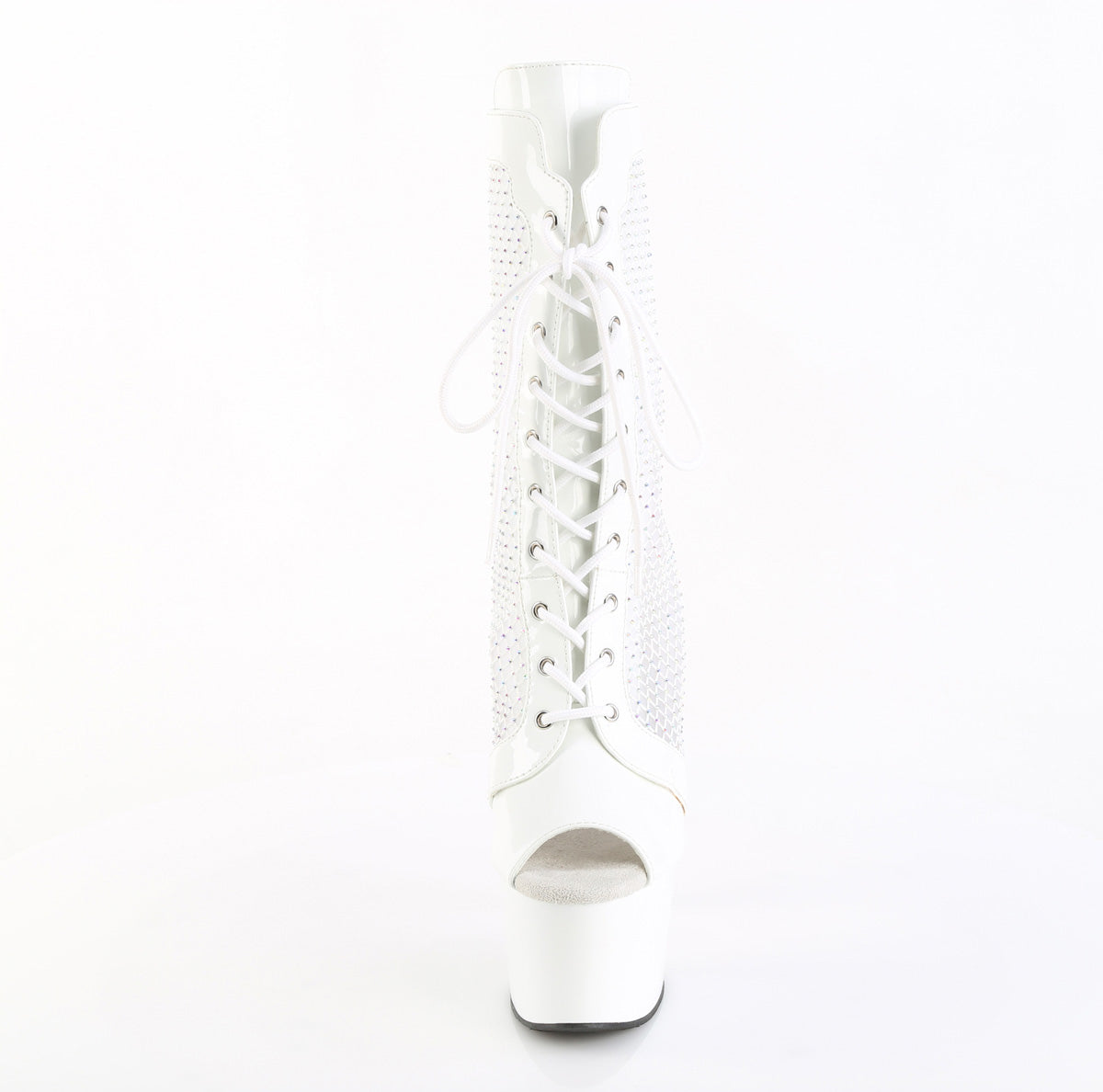 【PLEASER】ADORE-1048RSNT プラットフォームシューズ Wht Pat-Mesh-RS/Wht【取寄】
