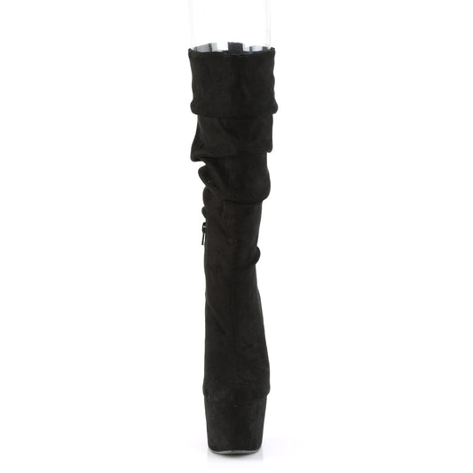 【PLEASER】ADORE-1061 シューズ Blk Faux Suede/Blk Faux Suede【取寄】