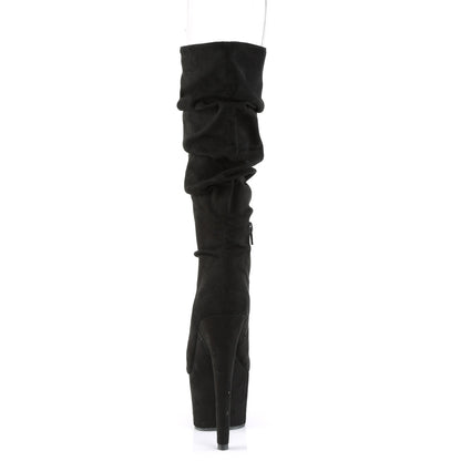 【PLEASER】ADORE-1061 プラットフォームシューズ Blk Faux Suede/Blk Faux Suede【取寄】