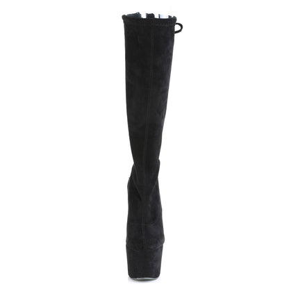 【PLEASER】ADORE-2008 シューズ Blk Stretch Faux Suede/Blk Faux Suede【取寄】