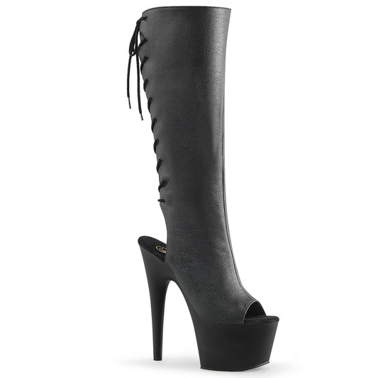 【PLEASER】ADORE-2018 シューズ Blk Faux Leather/Blk Matte【取寄】