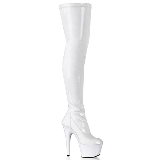 【PLEASER】ADORE-3000 プラットフォームシューズ Wht Str Pat/Wht【取寄】