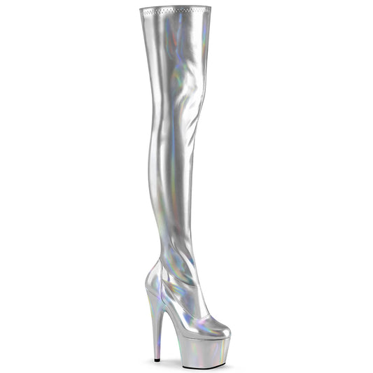 【PLEASER】ADORE-3000HWR プラットフォームシューズ Slv Str. Holo/Slv Holo【取寄】