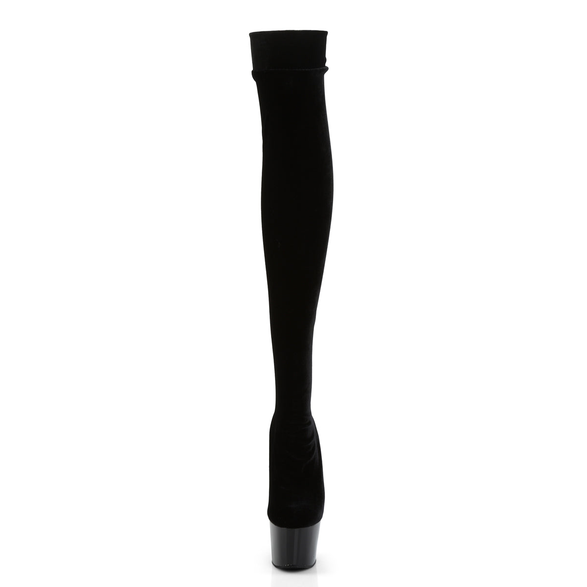 【PLEASER】ADORE-3002 シューズ Blk Str Velvet/Blk【取寄】