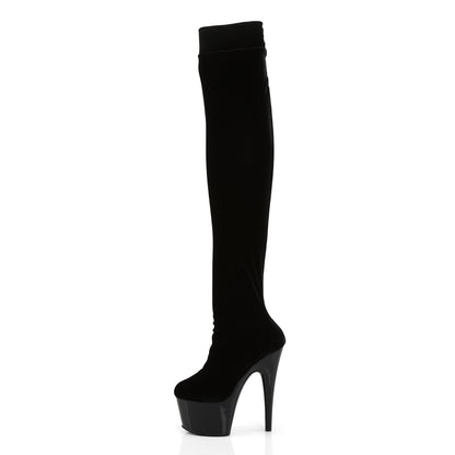 【PLEASER】ADORE-3002 シューズ Blk Str Velvet/Blk【取寄】