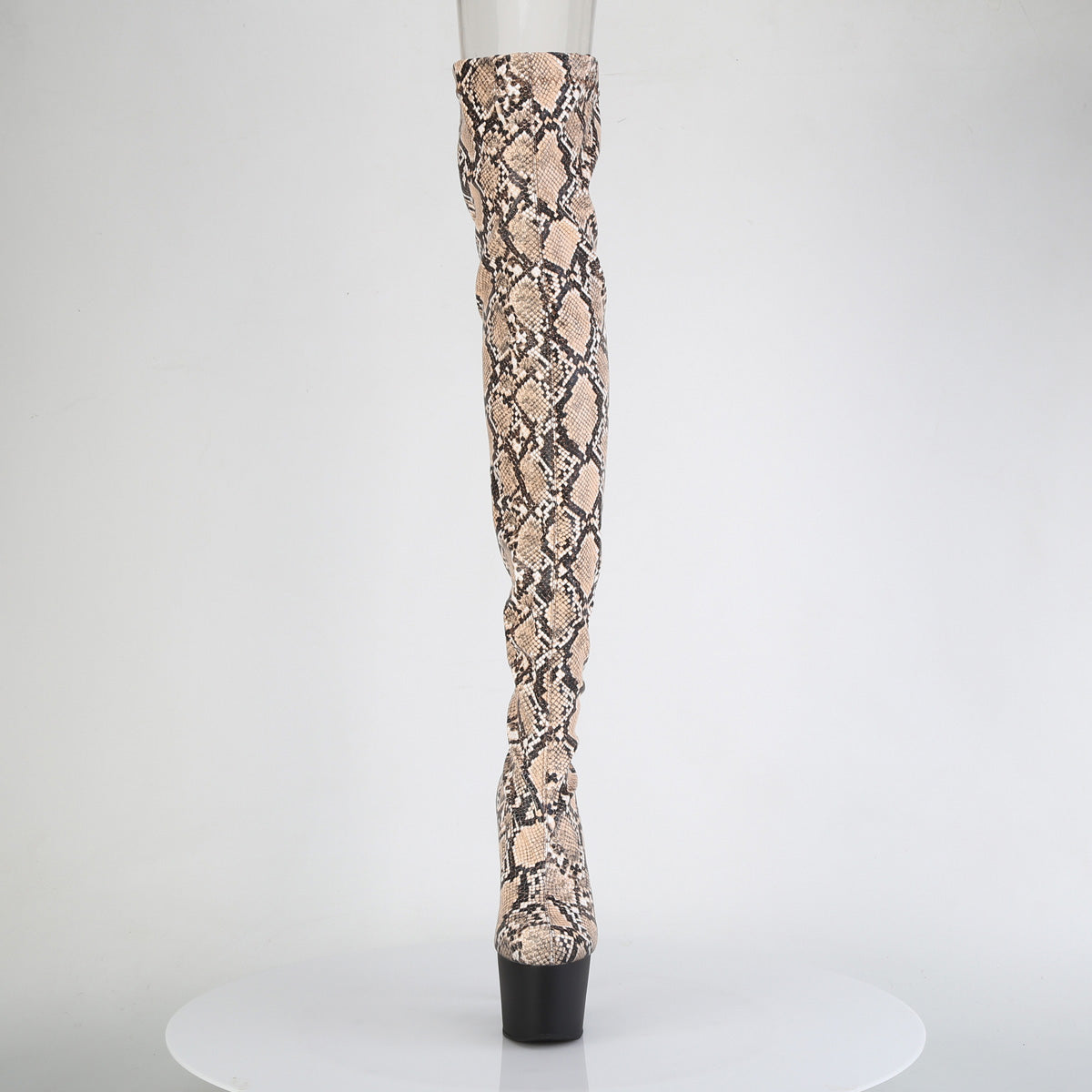 【PLEASER】ADORE-3008SP-BT シューズ Tan-Brown Snake Print/Blk Matte【取寄】