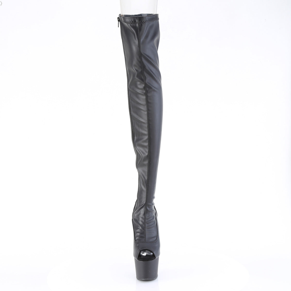 【PLEASER】ADORE-3011 シューズ Blk Str. Faux Leather/Blk Matte【取寄】