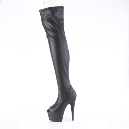 【PLEASER】ADORE-3011 シューズ Blk Str. Faux Leather/Blk Matte【取寄】