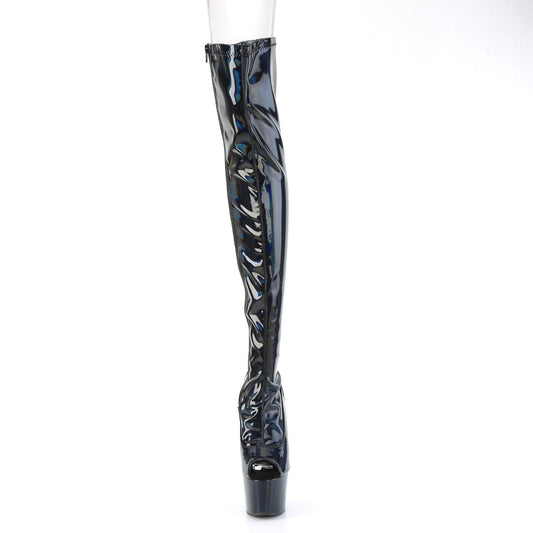 【PLEASER】ADORE-3011HWR プラットフォームシューズ Blk Str. Holo/Blk Holo【取寄】