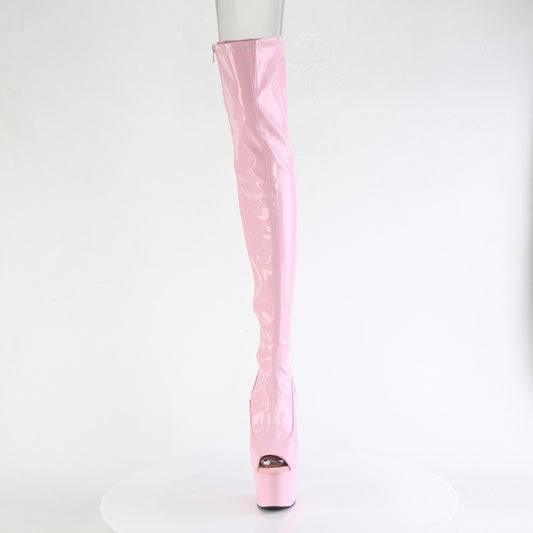 【PLEASER】ADORE-3011HWR プラットフォームシューズ B. Pink Str. Holo/B. Pink【取寄】