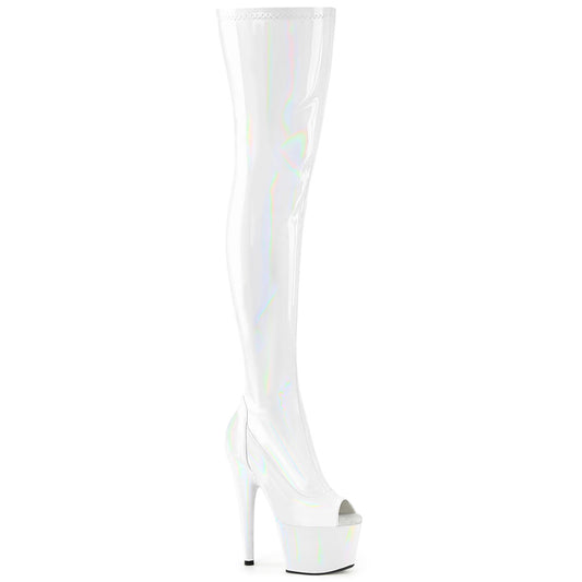 【PLEASER】ADORE-3011HWR プラットフォームシューズ Wht Str. Holo/Wht Holo【取寄】